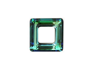 PRESTIGE Crystal Components 4439 20mm Square Ring Crystal Bermuda Blue