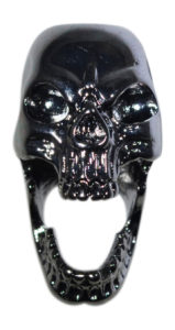 Bottle Skull GUN METAL BLACK Med