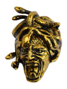 Medusa Single Antique Gold Med