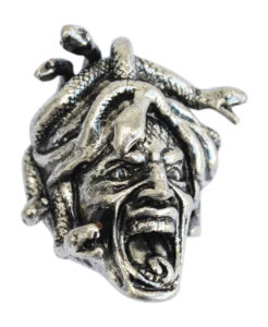 Medusa Single Antique Silver Med